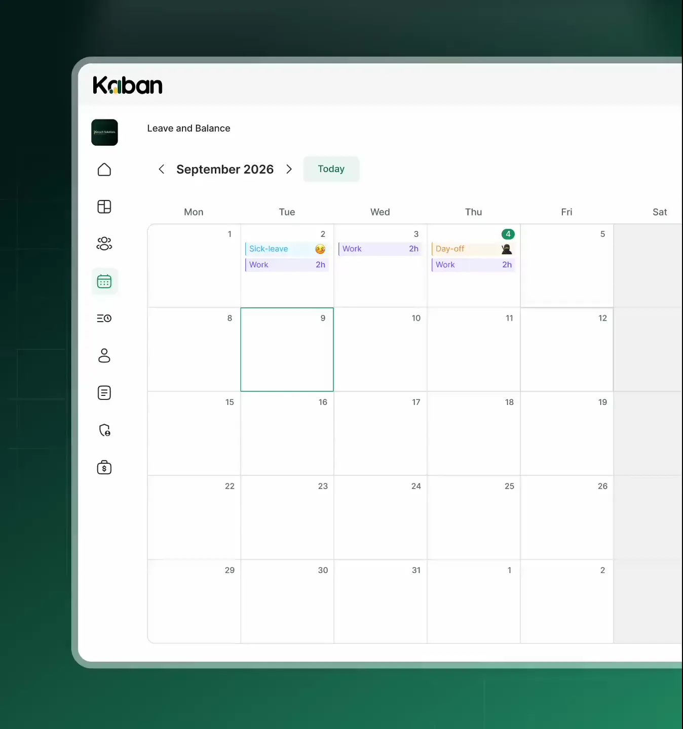 The Kaban people management dashboard
